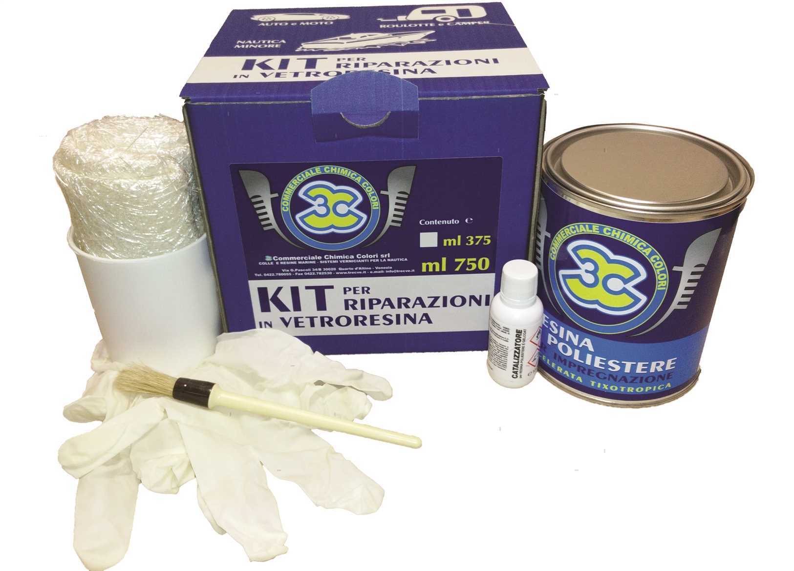 Kit riparazione vetroresina kit vtr ml. 375 5724923